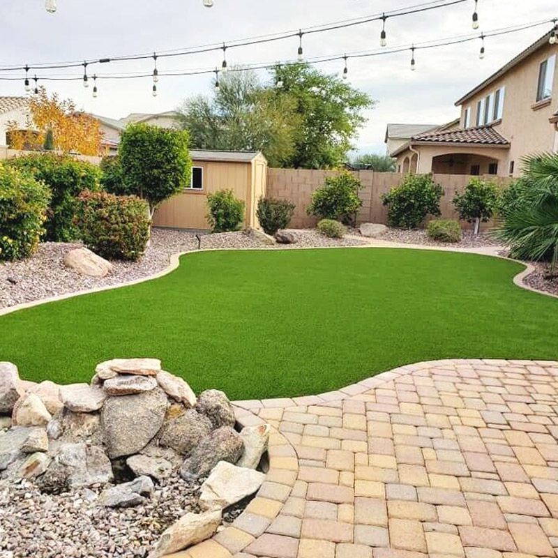 yard with artificial grass